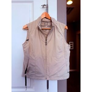 Wmns Tan/Khaki Scottevest Mesh Lined RFID Multipocket Travel Utility Vest M